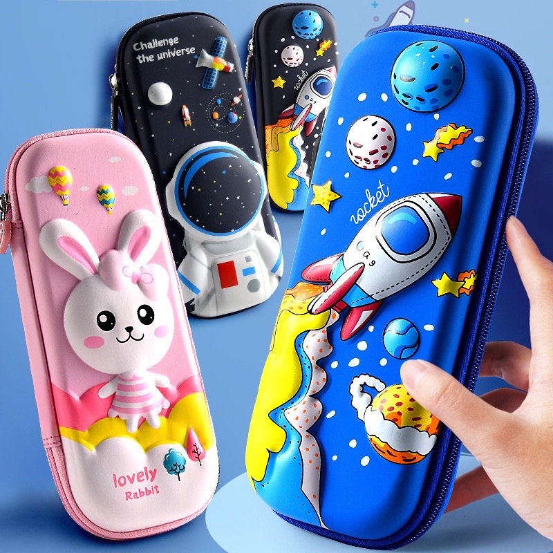 Hộp Đựng Bút 3D Cao Cấp Dạng Hộp Cứng Cho Bé Trai Bé Gái