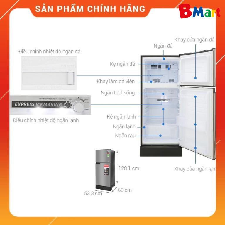 [ FREE SHIP KHU VỰC HÀ NỘI ] Tủ lạnh Sharp 165 lít Inverter SJ-X176E-SL  - BM