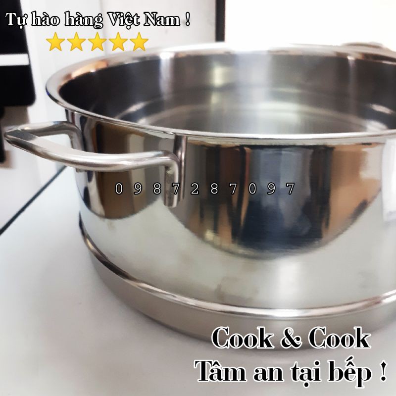 [Chính Hãng] Ngăn Xửng Hấp Inox 430 Size 24, 26, 28, 30, 32 VIETCOOK hấp xôi, thực phẩm, đồ xôi inox