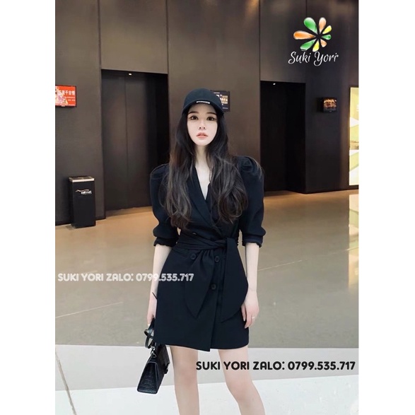 Blazer dress dạng váy 2in1 MoonP VNXK chuẩn thanh lịch có mút vai