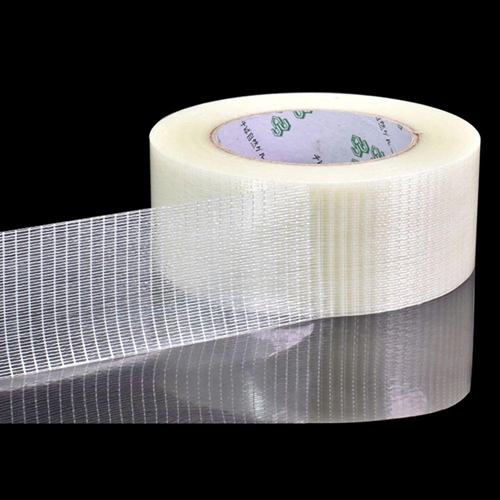 Rebuy1 grid fiber tape đồ dùng văn phòng super strong single-sided wear-resistant mesh tape băng sợi thủy tinh