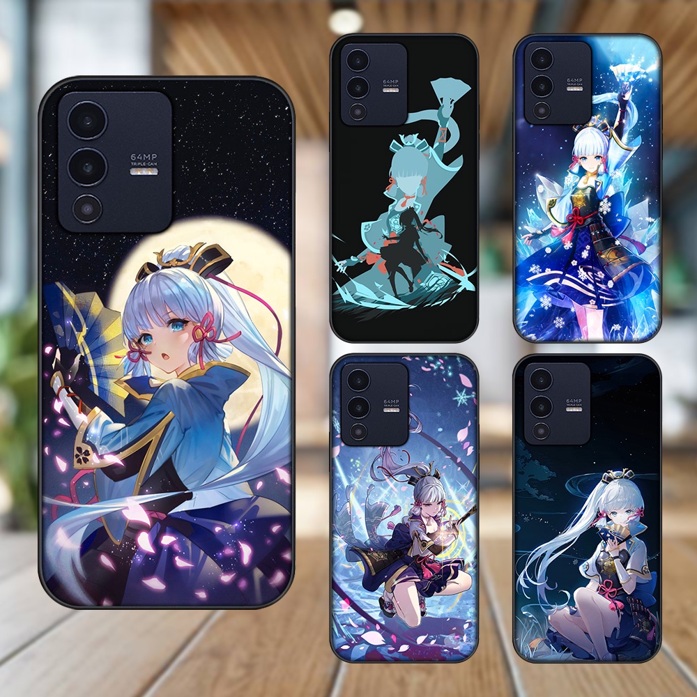 Ốp lưng Vivo V23 5G viền đen in hình Ayaka Genshin Impact