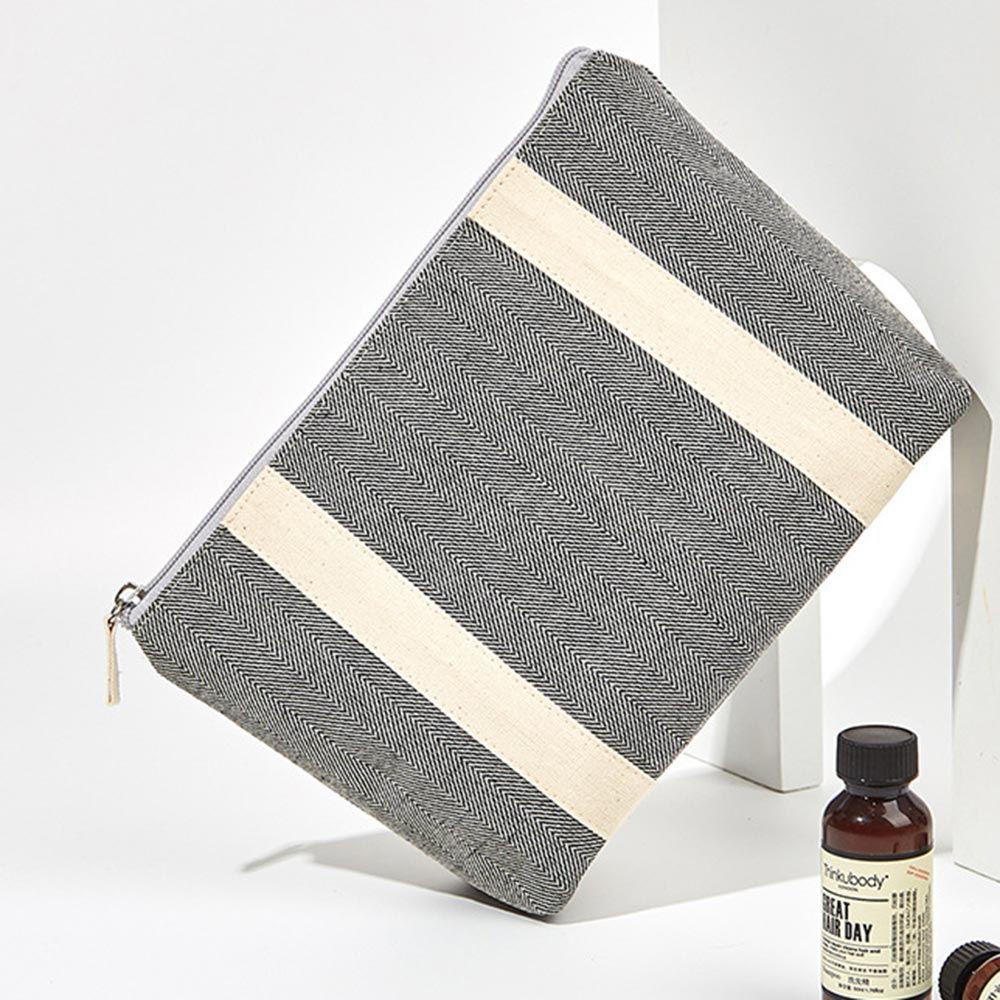 .Túi Canvas Đựng Mỹ Phẩm Cỡ Lớn Thiết Kế Đơn Giản Tiện Lợi Dễ Sử Dụng