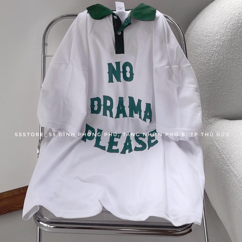 Áo Polo Unisex 3 Màu Xanh Lá Đen  Trắng Form Rộng