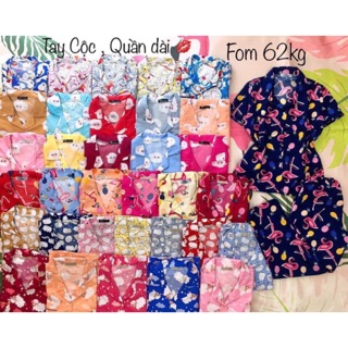 ĐỒ BỘ PIJAMA THÁI LAN TAY NGẮN QUẦN DÀI (KHÔNG VIỀN)
