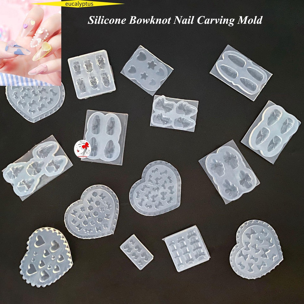 Khuôn In Trang Trí Móng Tay Bằng Silicone Hình Gấu 3D DIY