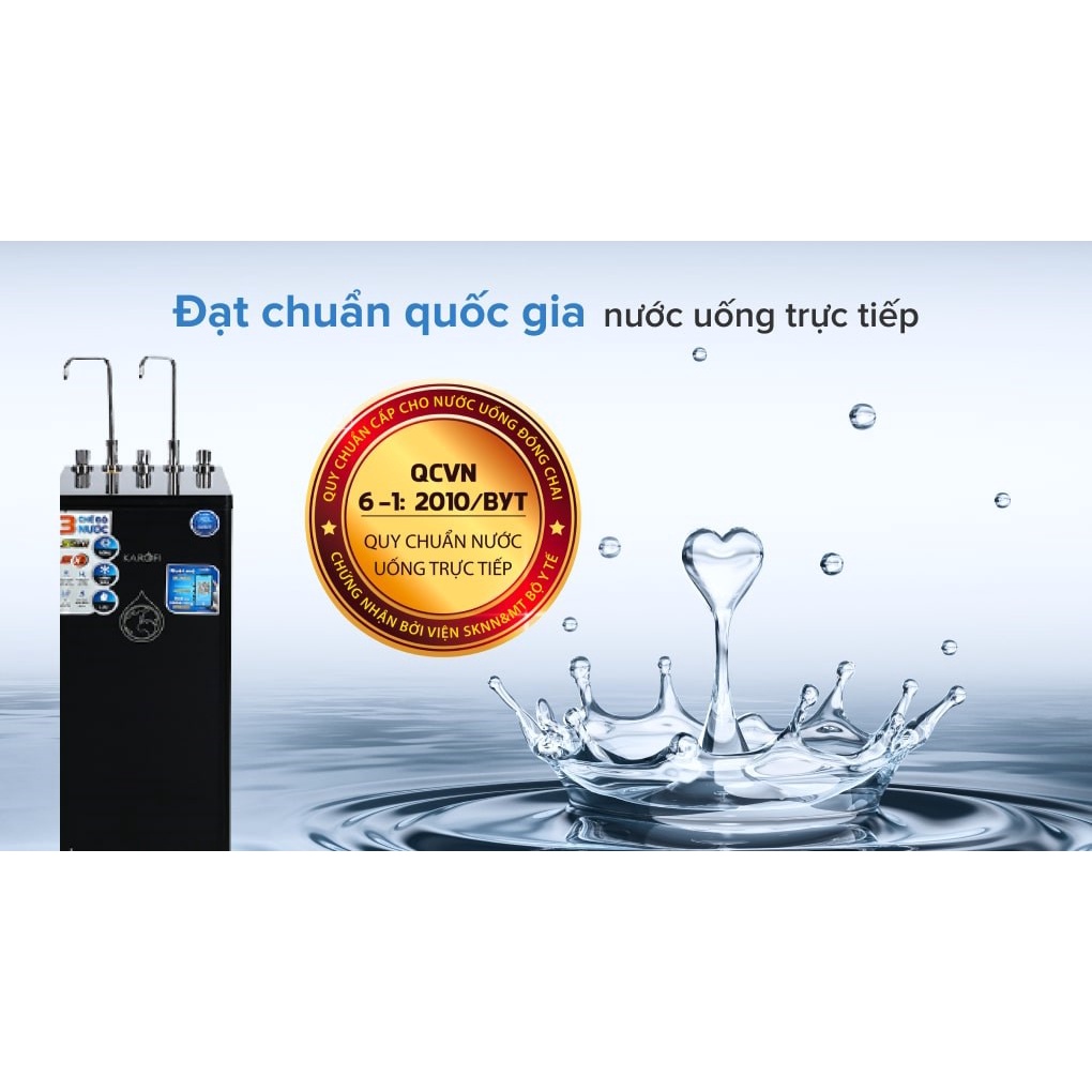 Máy Lọc Nước Nóng Lạnh Karofi KAD-D66 - 11 Cấp Lọc Hydrogen, Cam kết chính hãng 100%