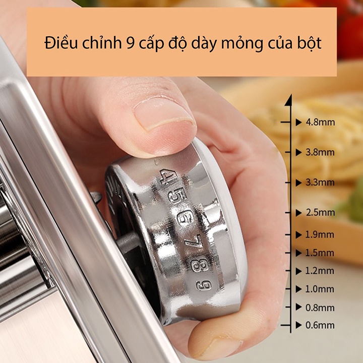 [Mã ELHADEV giảm 4% đơn 300K] Máy Cán Mỏng Bột, Máy Cán Mì Làm Mỳ Sợi, Cán mỳ 2 dao