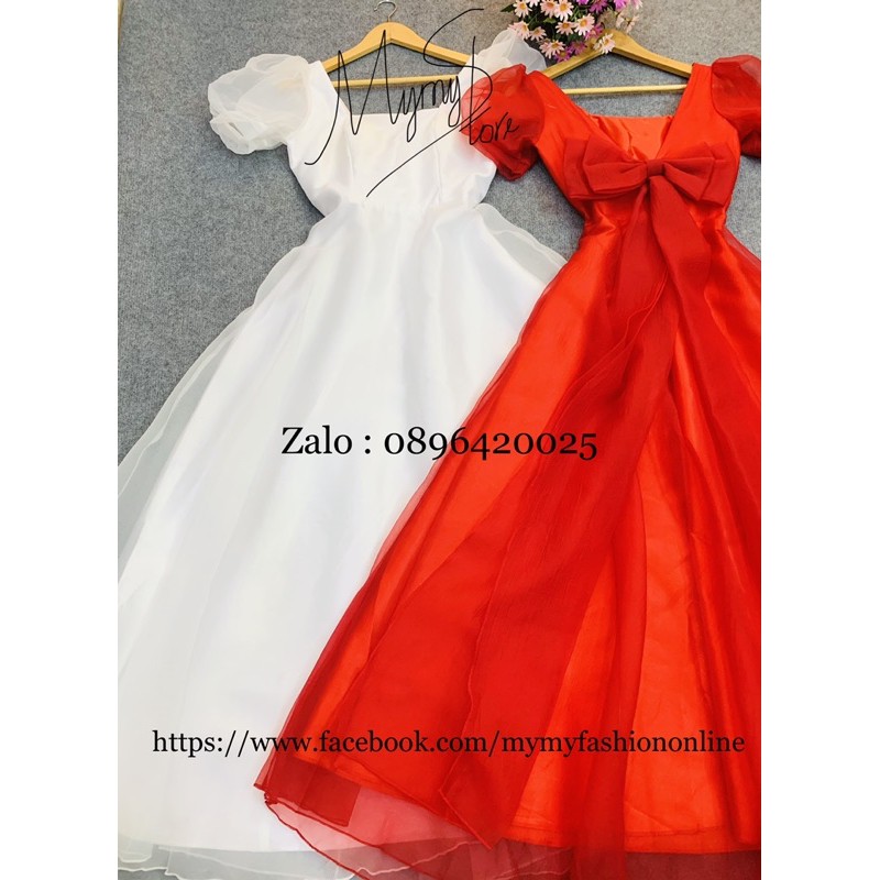 [Mã FAGREEN245 giảm 10% tối đa 30K đơn 99K] ĐẦM MAXI XOÈ VOAN XỐP HỞ NƠ LƯNG SANG TRỌNG - MS297V | BigBuy360 - bigbuy360.vn