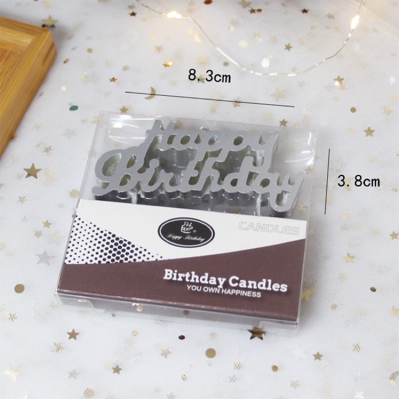 Nến Happy Birthday Trang Trí Bánh Kem Trang Trí Sinh Nhật - Yori Party