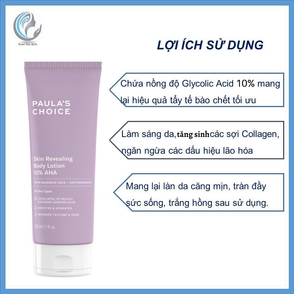 Kem dưỡng trắng da toàn thân AHA 10% Paula’s Choice DB02