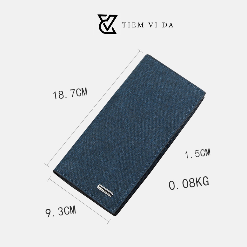 Ví dài nam cầm tay nhiều ngăn cao cấp bóp nam thời trang chất liệu canvas siêu bền đẹp v1126
