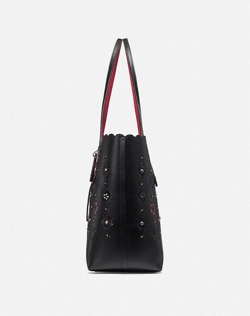 🆘RẺ VÔ ĐỊCH🆘Túi Coach Tote Bag with cut out Tea rose