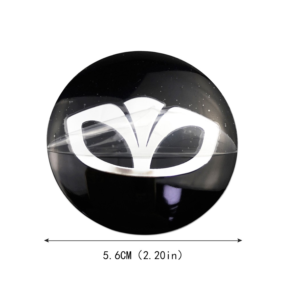 Set 4 miếng dán ốc vít giữa bánh xe hơi cỡ 56mm trang trí chuyên dụng cho Daewoo