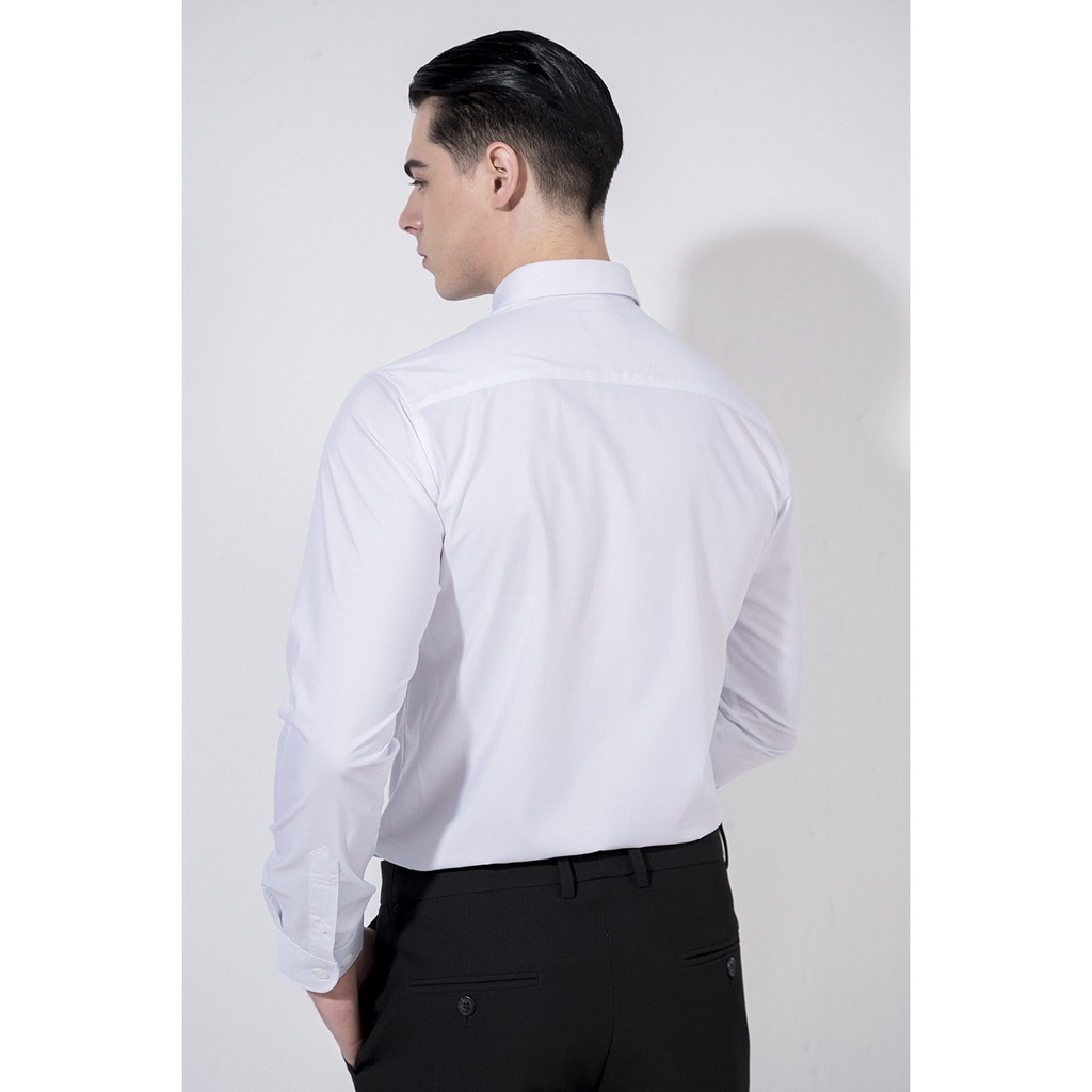 Áo sơ mi nam trắng dài tay Biluxury in ngực hoa diên vĩ đẳng cấp vải mềm mịn ít nhăn form chuẩn bodyfit 5SMDT002TRK | BigBuy360 - bigbuy360.vn