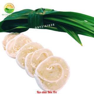 Kẹo dừa non cuộn bánh tráng/Màu trắng sữa