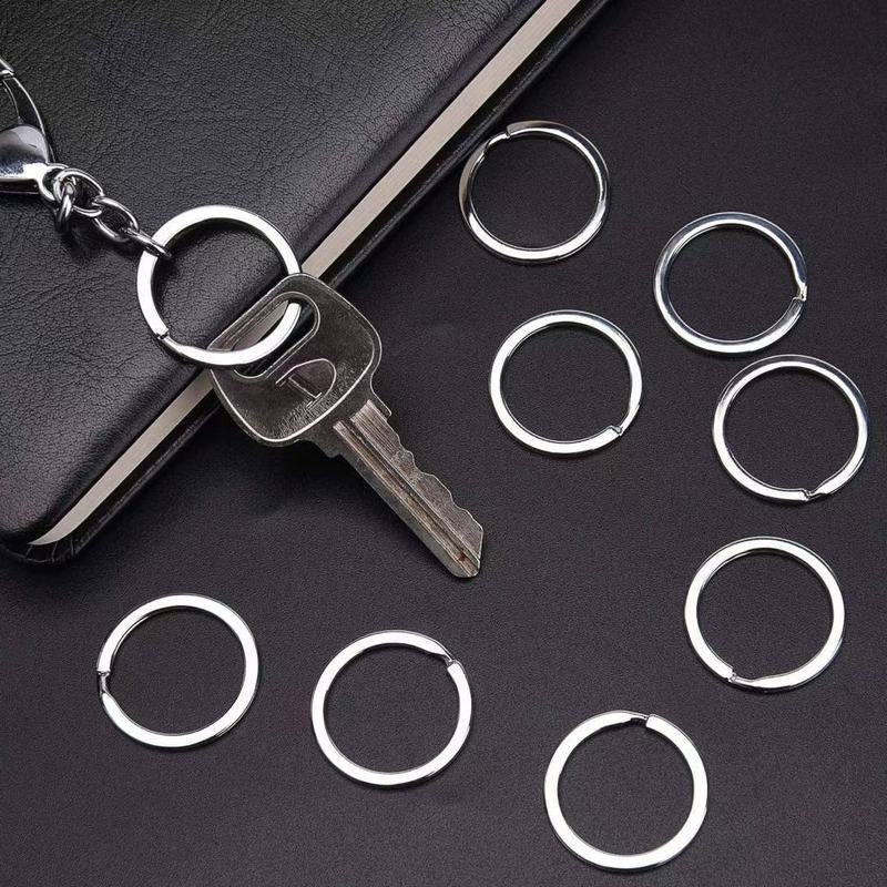 Bộ 10 Vòng Tròn Đôi Bằng Thép Không Gỉ 30mm Làm Móc Khóa DIY