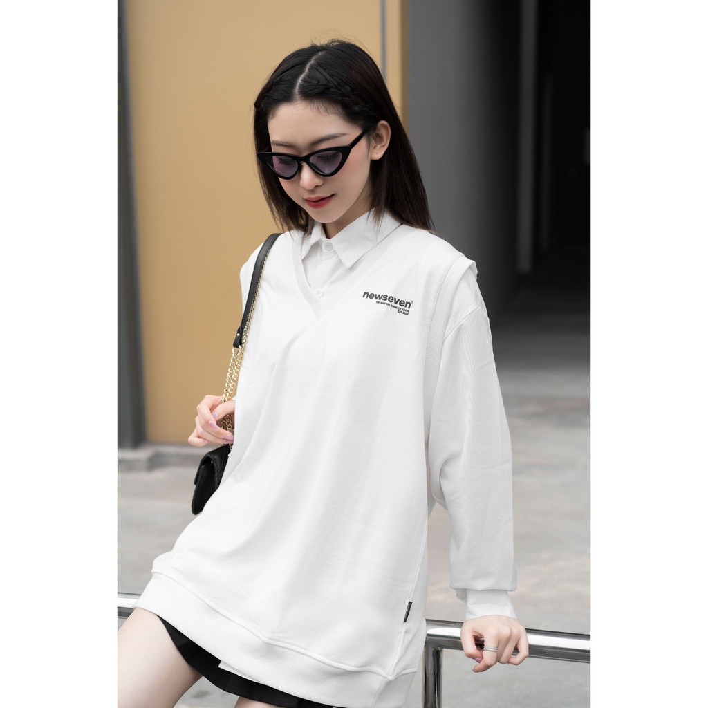 Áo Gile Nỉ N7 Newseven basic nam nữ oversize form rộng Local Brand