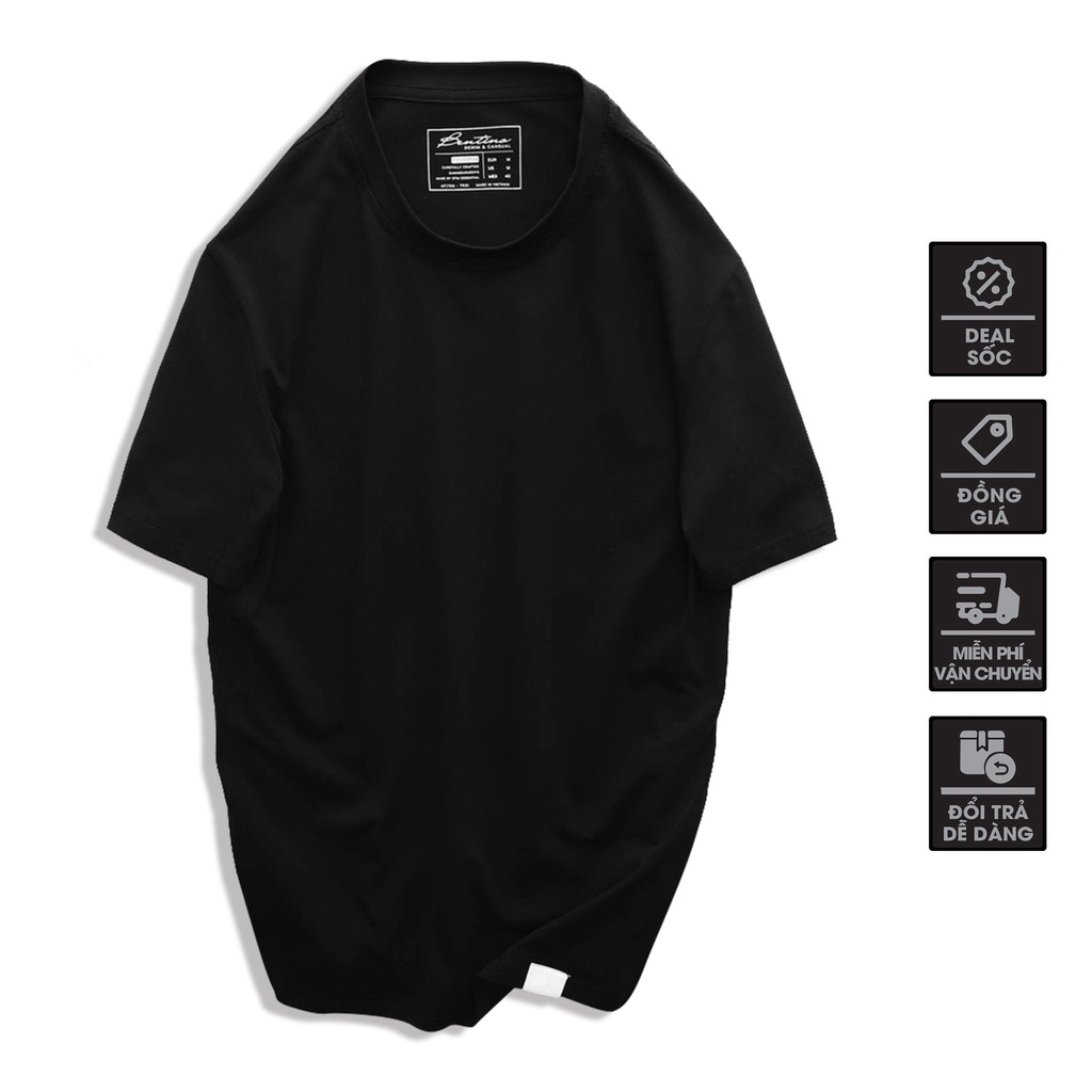 Áo thun nam basic dáng slimfit cổ tròn chất vải cotton mềm mát thấm hút mồ hôi - BENTINO