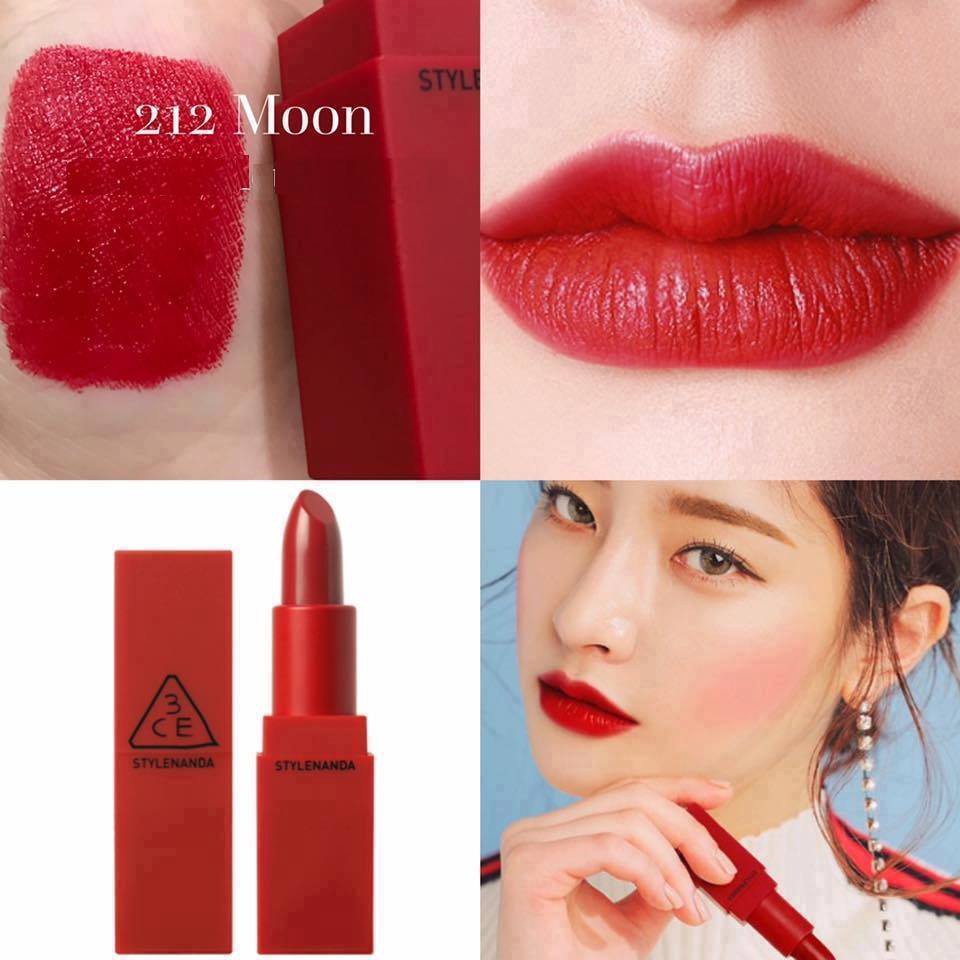 SON LÌ 3CE RED RECIPE MATTE LIP COLOR MÀU 212 (Đỏ thuần)