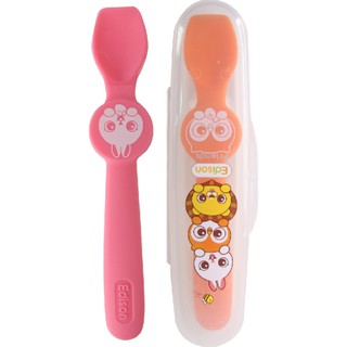 Đồ dùng ăn dặm cho bé MADE IN KOREA Set 2 thìa silicone cho bé ăn dặm