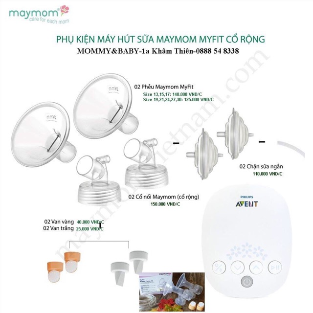 Bộ Phụ Kiện Máy Hút Sữa Avent (Maymom Myfit)