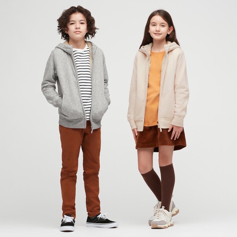 Áo khoác nỉ lót lông cừu kids của Uniqlo