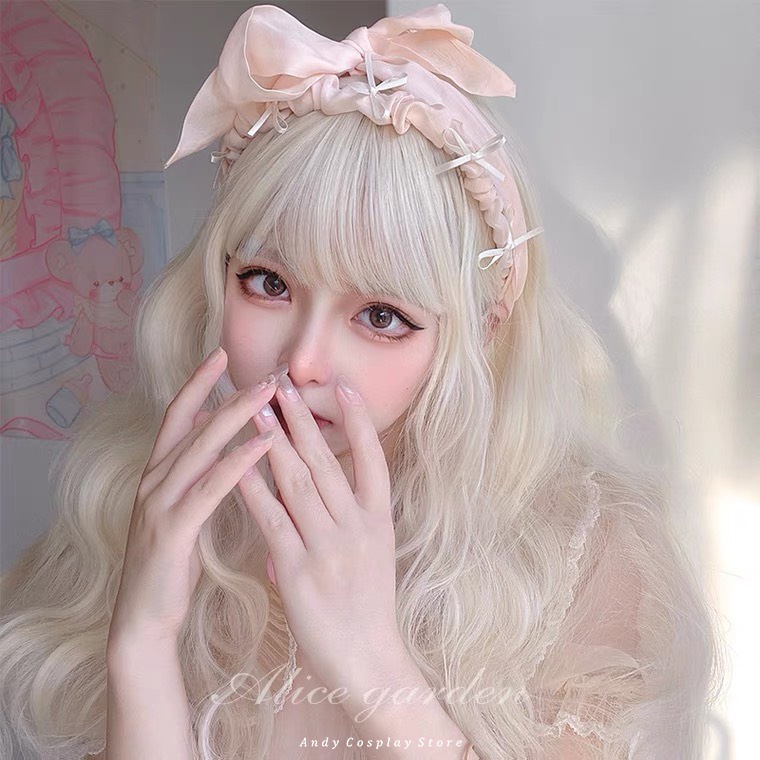[CÓ SẴN] Tóc giả/ Wig teen vàng nhạt Roxanne Alice Garden