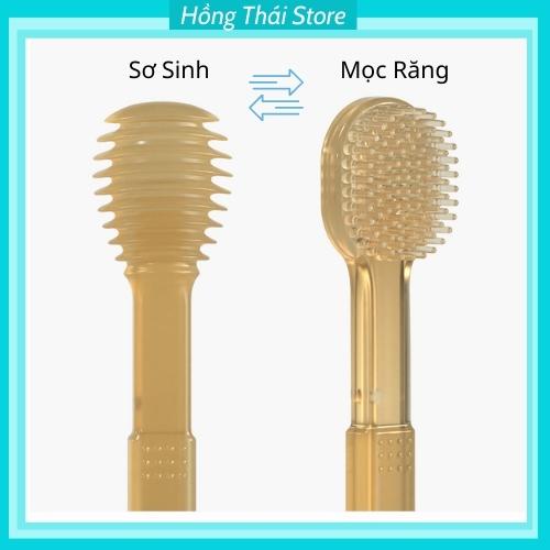 Set Rơ Lưỡi Và Bàn Chải Đánh Răng Silicon Cho Bé Từ 0-18Tháng