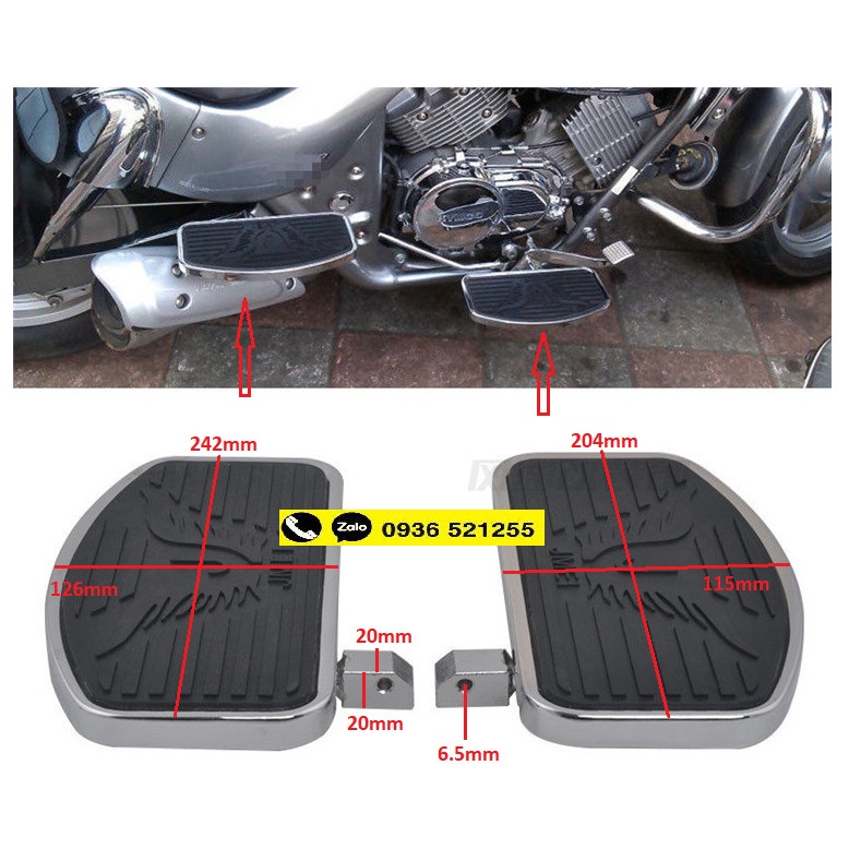 Gác chân Bàn đạp chân trước và sau Kiểu Harley Loại tốt