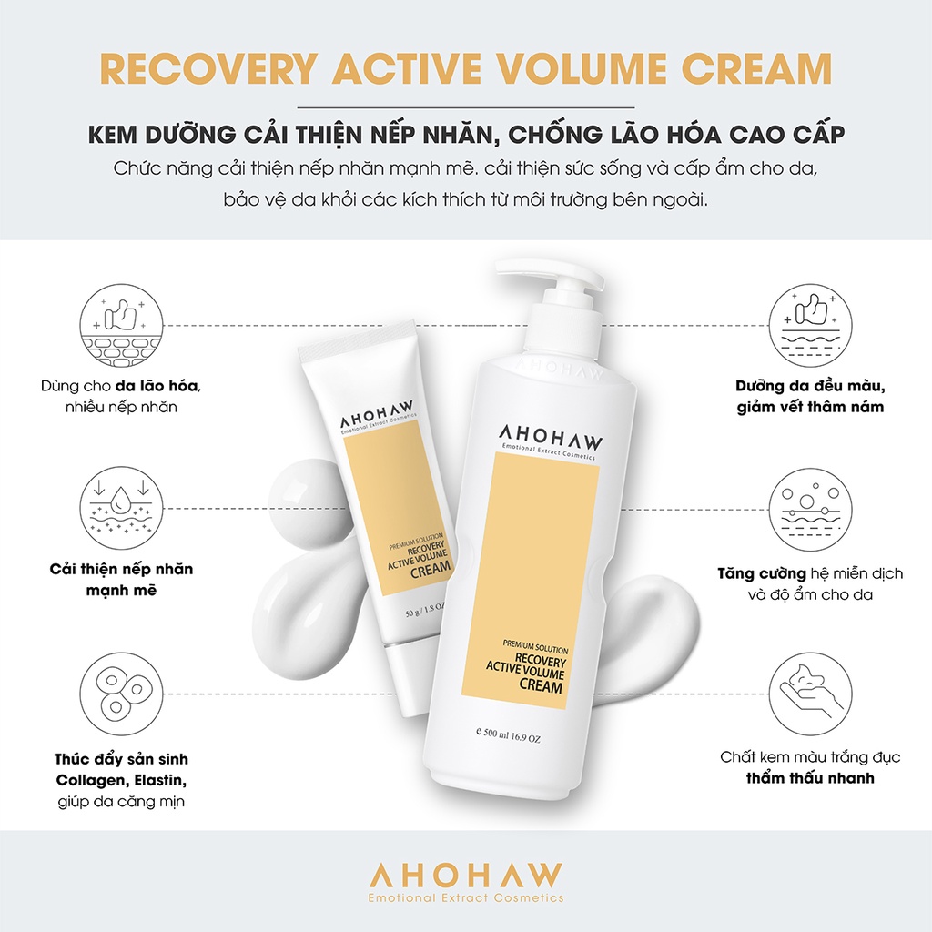 Kem dưỡng cân bằng ẩm, chống lão hóa Ahohwa Premium Solution