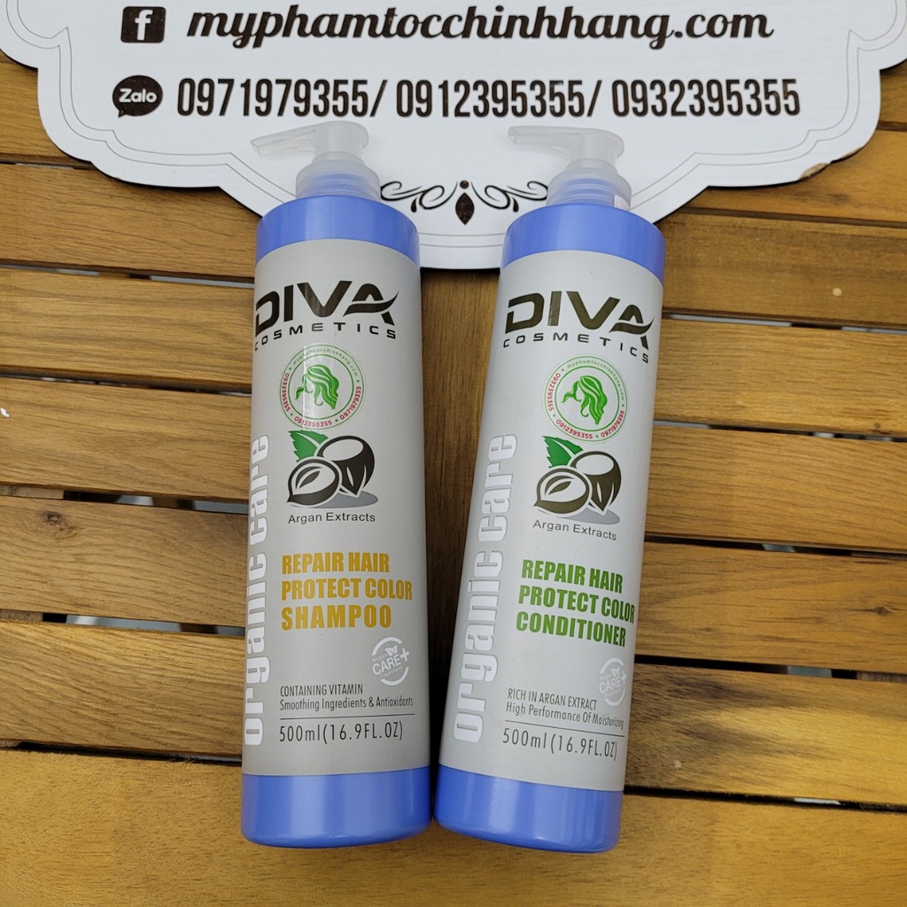 (CHÍNH HÃNG CÔNG TY TEM IN CHÌM CỦA BỘ CÔNG AN) CẶP DẦU GỘI XẢ DIVA COLLAGEN 500ml -750ml