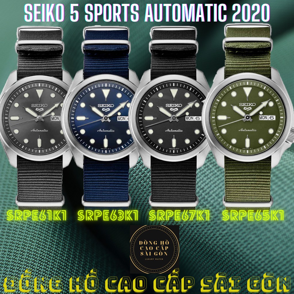 Đồng hồ nam seiko 5 sport máy cơ , dây nato SRPE61K1, SRPE63K1 , SRPE65K1 , SRPE67K1