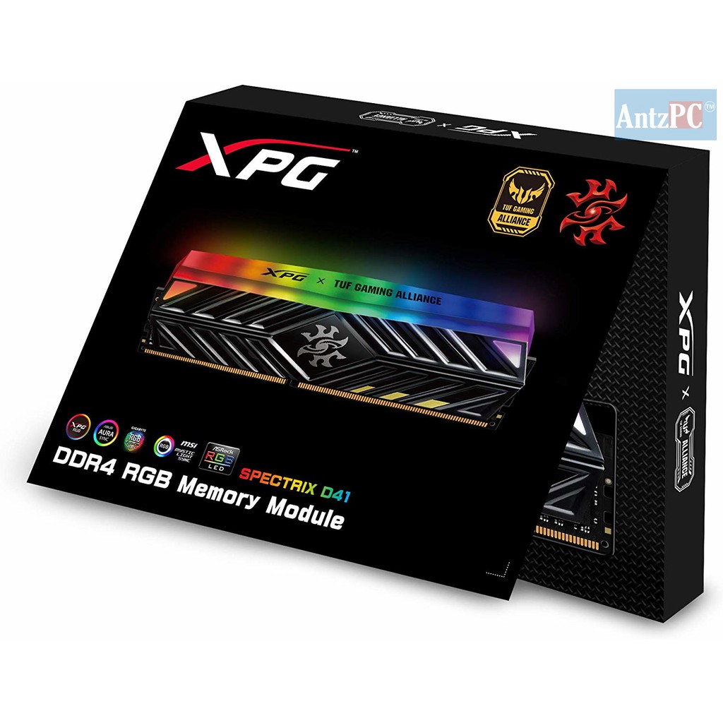 RAM PC XPG Spectrix D41 TUF Gaming RGB 3200MHz DDR4 16GB (2x8GB) - Hàng nhập khẩu US