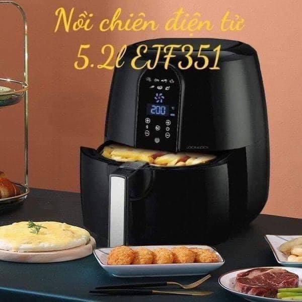 🦐🦑♨️ NỒI CHIÊN KHÔNG DẦU ĐIỆN TỬ LOCK&amp;LOCK EJF351BLK 5.2L 1800W