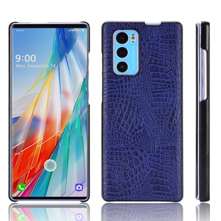 Ốp điện thoại Da PU Sang Trọng Họa Tiết Da Cá Sấu Cho LG Wing 5G