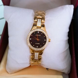 [AOLIX_ Chính hãng]  Đồng hồ Aolix 1028L / Mặt Ngọc viền chạm ĐÁ