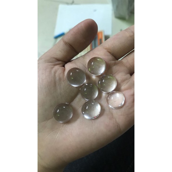 Nút bán cầu mica trong 15mm, nút mica trong