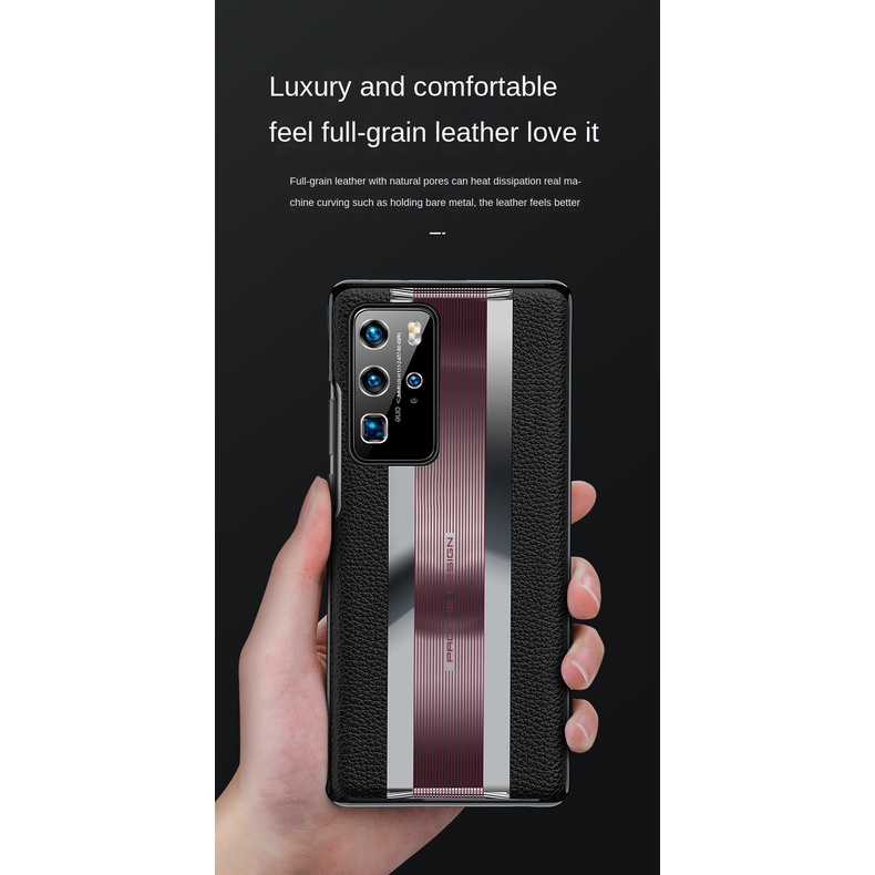Ốp Điện Thoại Da Chống Sốc Mạ Điện Cho Huawei P40 Pro Plus