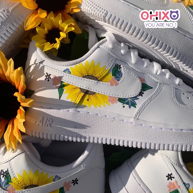 Giày Custom AF1 Thể Thao Nữ Sneaker Hàn Quốc Chất Đẹp Đế Bằng OHIXO AFC16