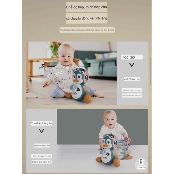 Đồ chơi chim cánh cụt nhảy múa phát nhạc điện tử cho bé