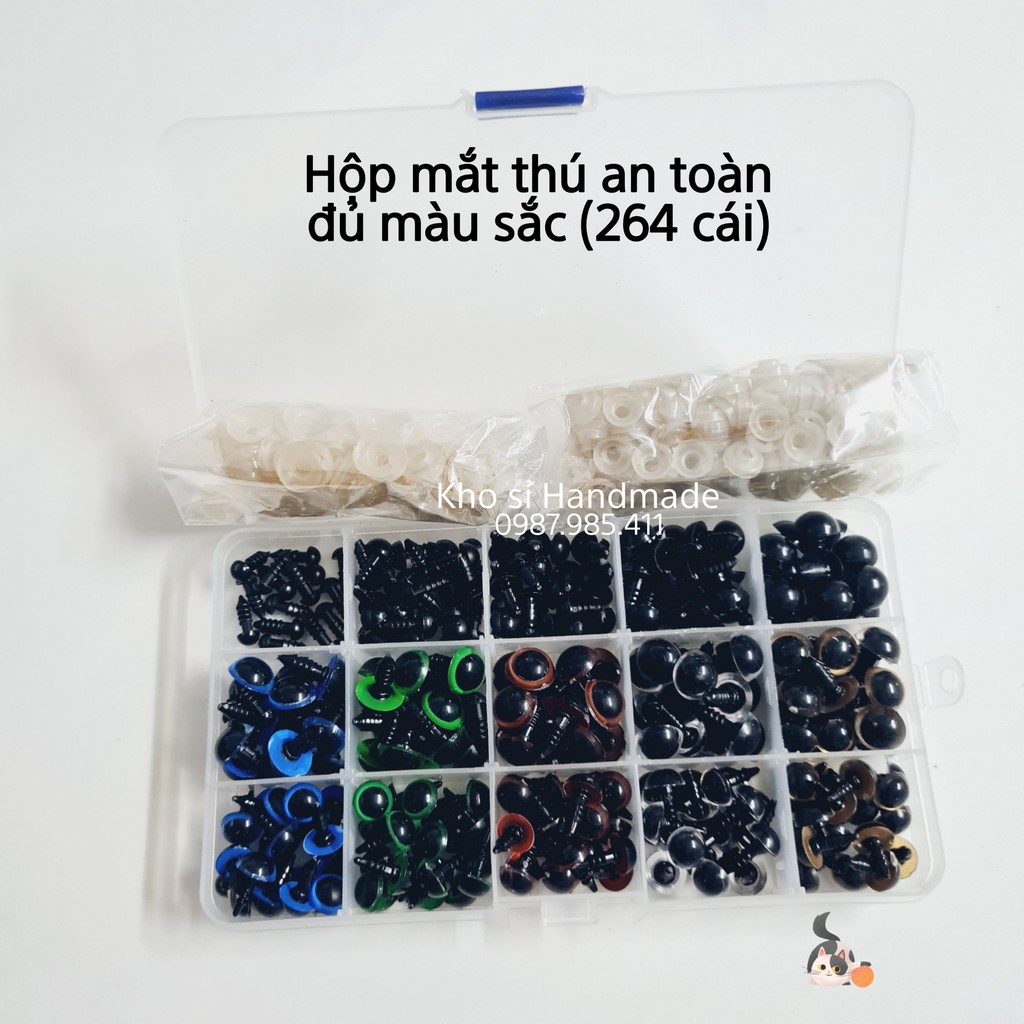 Hộp Mắt Thú Có Chốt An Toàn Đủ Màu - 264 cái