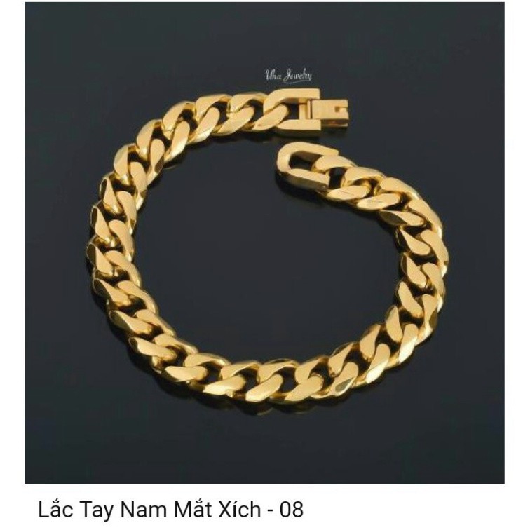 lắc tay nam mắt xích mạ vàng 24k mã 08