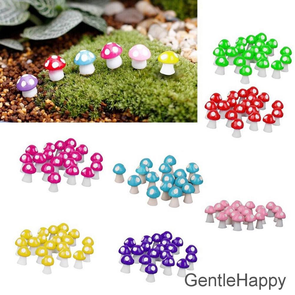 Bộ 20 Cây Nấm Mini Dễ Thương Trang Trí Sân Vườn