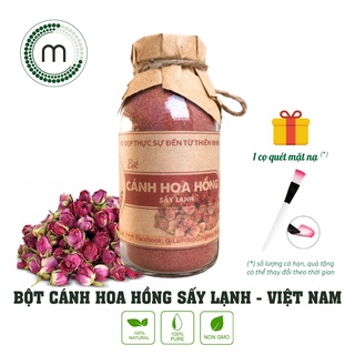 Bột Cánh Hoa Hồng Sấy Lạnh nguyên chất MỘC - đắp mặt nạ dưỡng da trắng hồng, làm mờ thâm sạm chai 100/200ml handmade