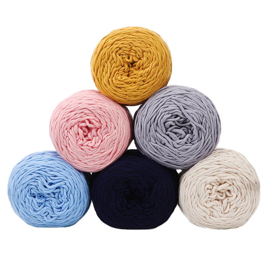 Cuộn Len Đan Tay 32S 200g Sợi Cotton Mềm Mại Nhiều Lớp