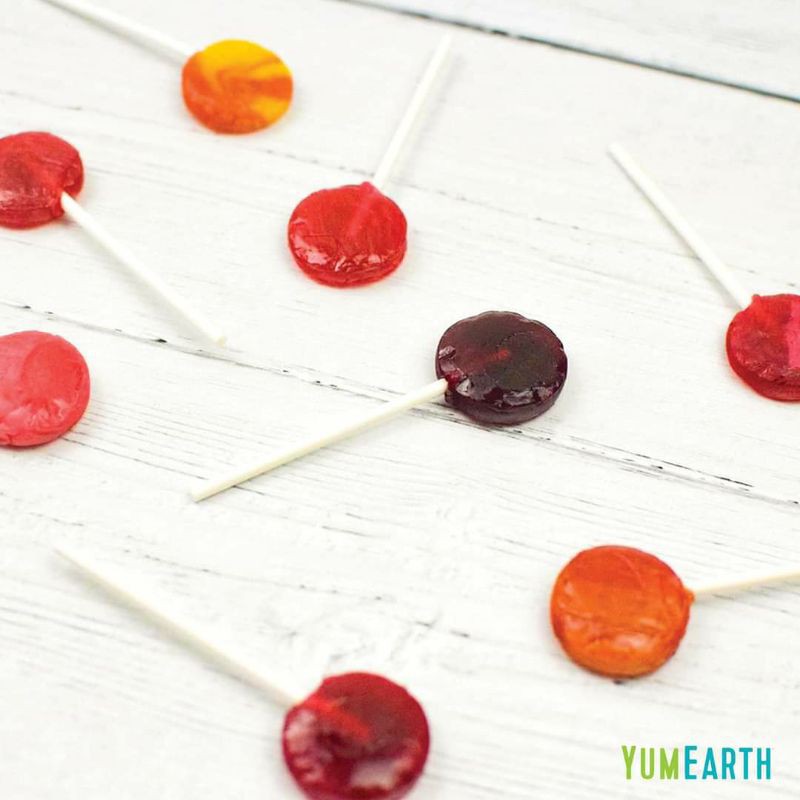 [Yum Earth] 1 que kẹo mút hữu cơ vị hoa quả cho bé