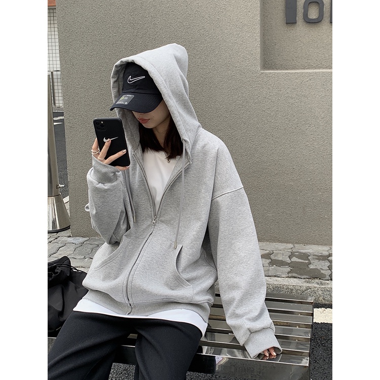 Áo khoác hoodie tùy chọn màu sắc dễ thương phong cách Hàn Quốc