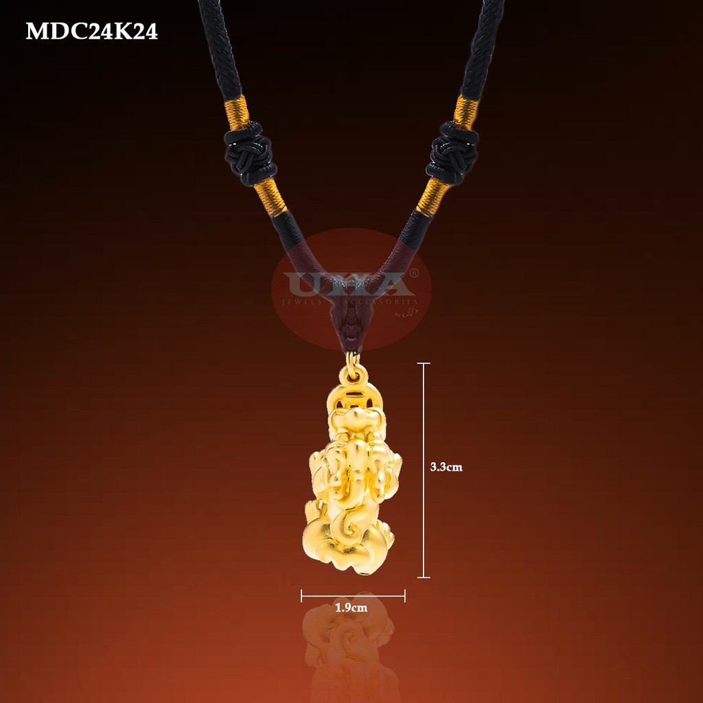 Mặt dây chuyền tỳ hưu Mạ Vàng 18K Cao Cấp UHA - Hàng Mới Về ( Giá Tốt Nhất ) MDC24K24