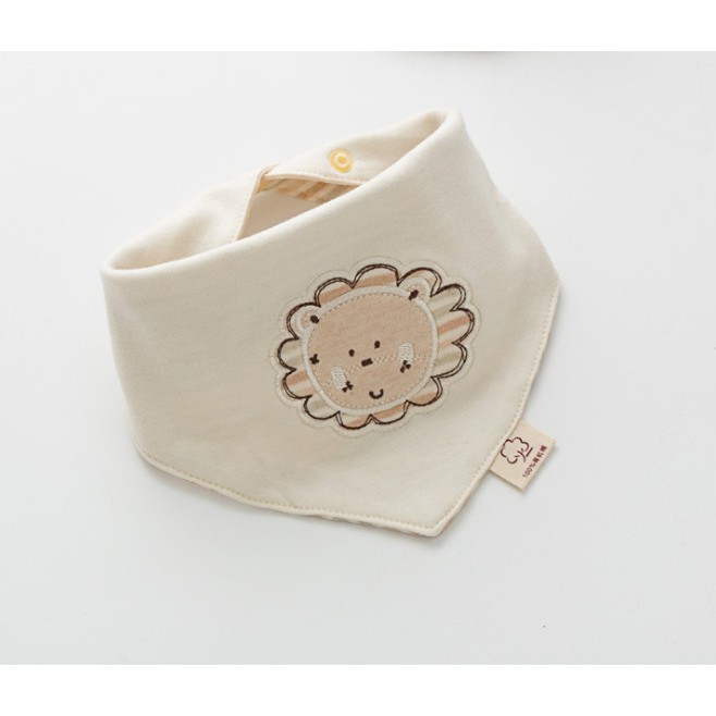 Khăn yếm tam giác cho bé ORGANIC hàng cao cấp 100% SỢI BÔNG COTTON HỮU CƠ TỰ NHIÊN có thêu hoạ tiết cực đẹp